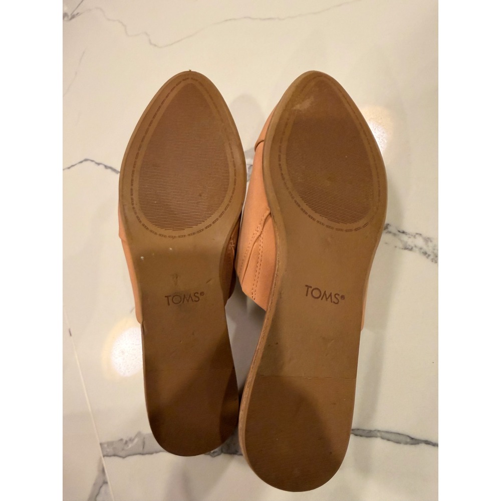 TOMS Slide Mule Flats Tan Pointed‎ Toe Slip On Women's 6.5 EU 37 New - Picture 3 of 4